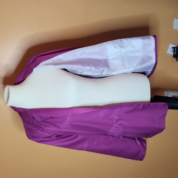 Purple Polyester Single Button Blaze - Picture 3 of 4